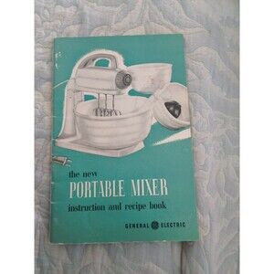 Vintage 1958 Sunbeam Mixmaster Mixer Instruction Manual & Recipe Booklet